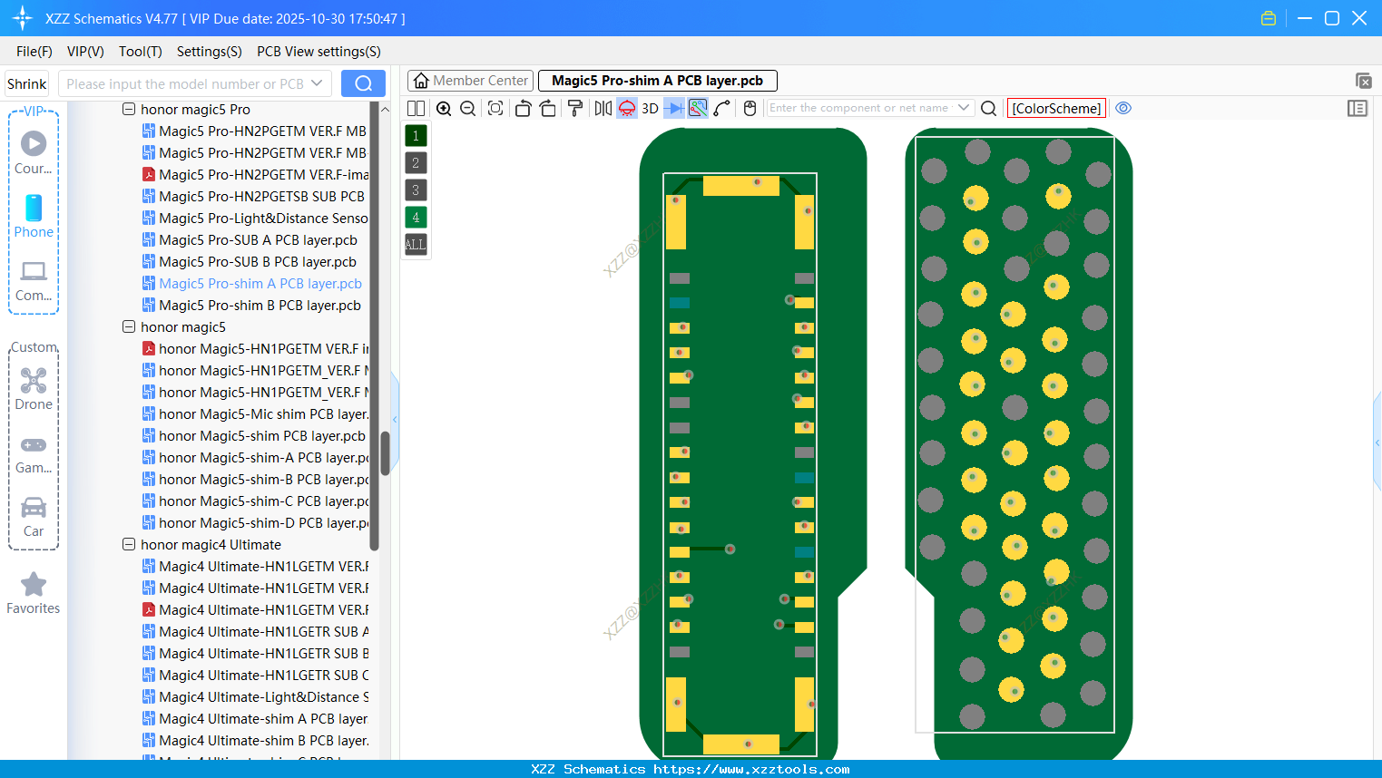 Honor Magic5 Pro-shim A PCB Layer